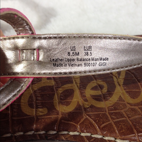 NWOT Sam Edelman Gigi Snake Print Leather Sandals - Picture 6 of 7